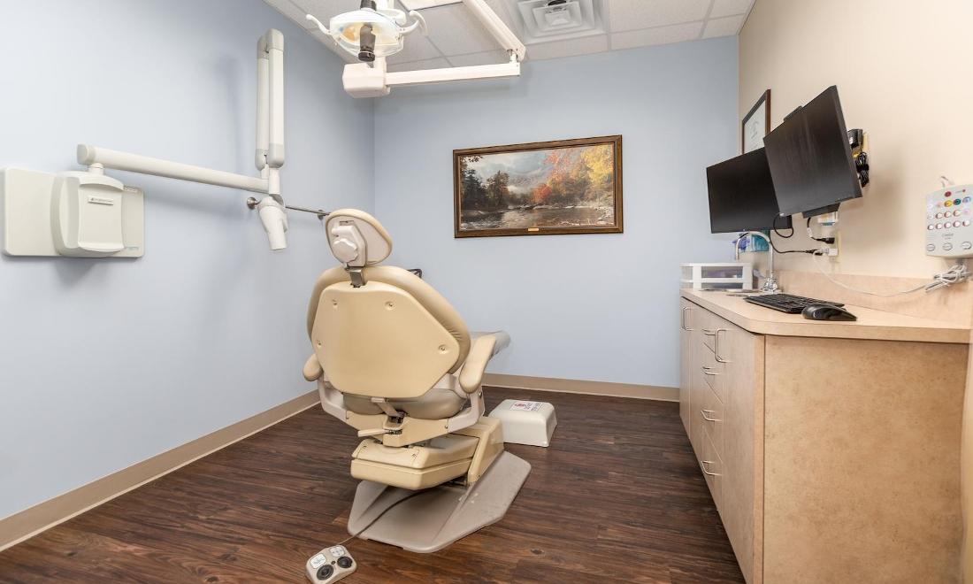 Dental hygiene room at benton and nelson family & sedation dentistry, winston salem nc