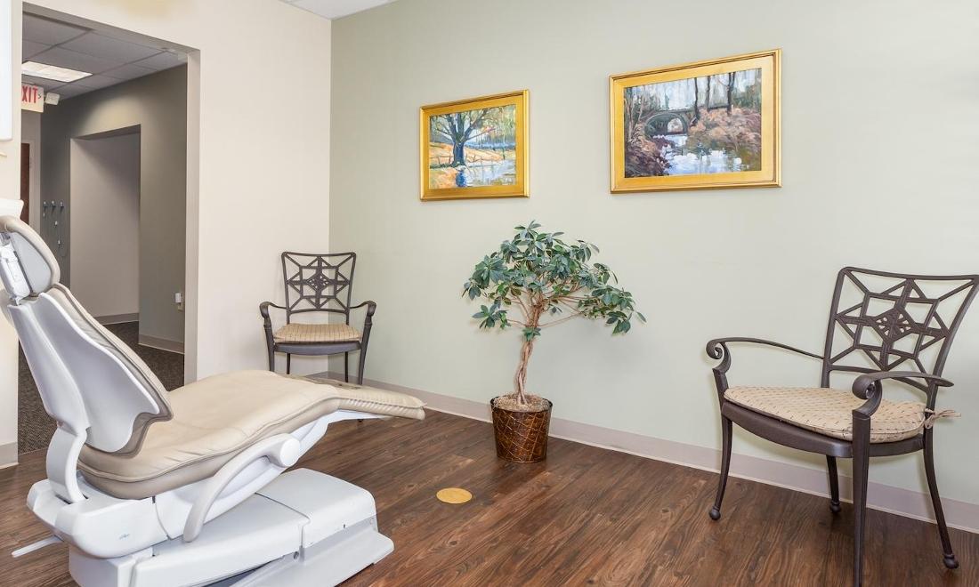 Different angle of a dental room at benton and nelson family & sedation dentistry, winston salem nc