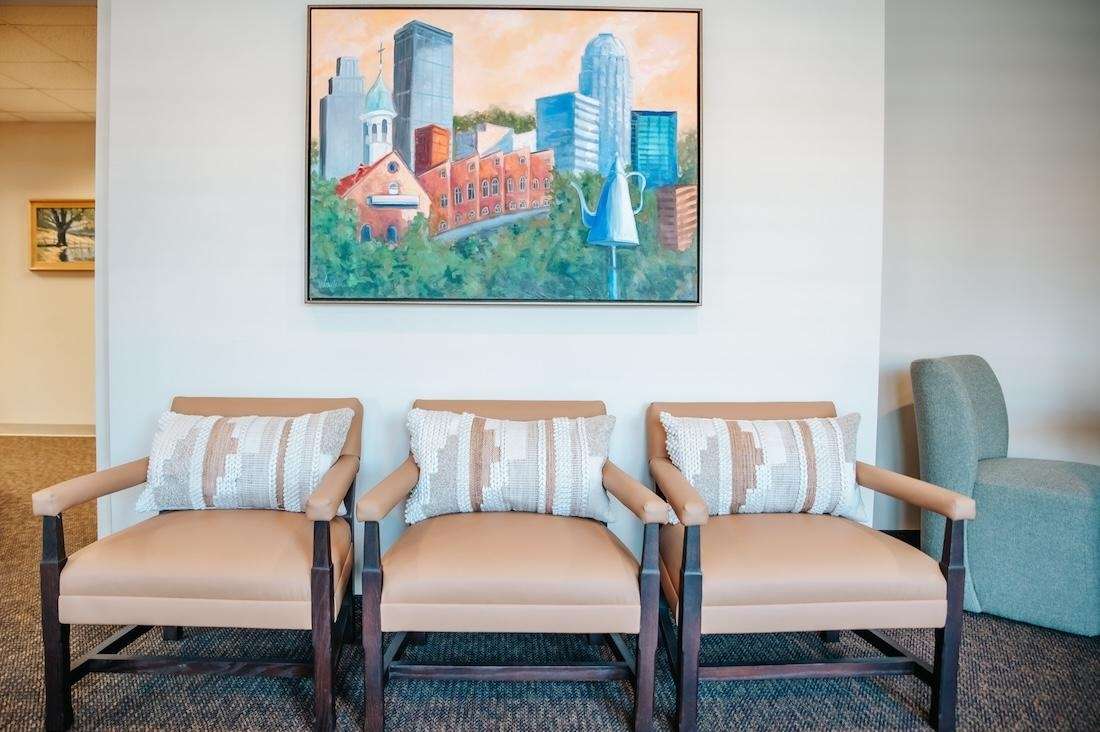 View of lobby chairs in blake nelson dds, winston-salem nc